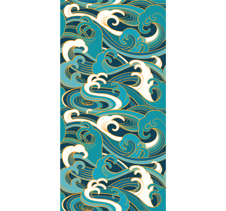 Tapet abstract curgerea valurilor oceanice - TenStickers