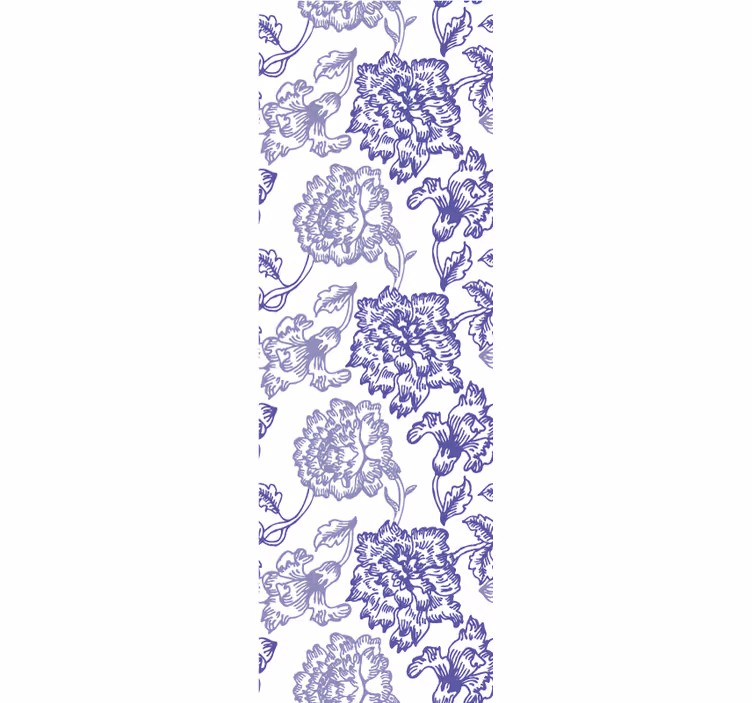 Tapet floral floare de indigo albastru - TenStickers