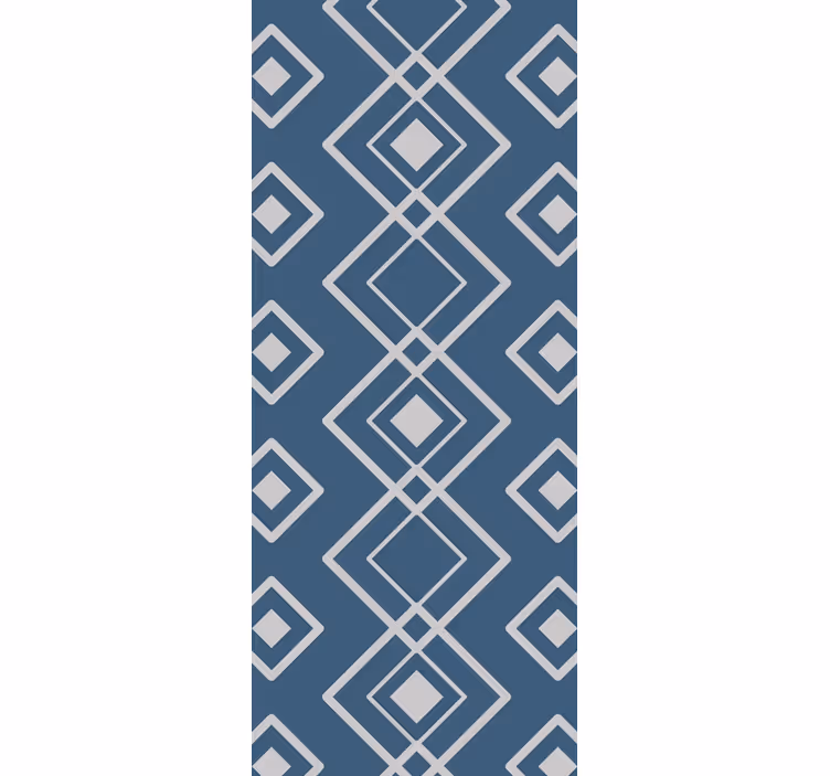 Tapet geometric grilă albastru diamant - TenStickers