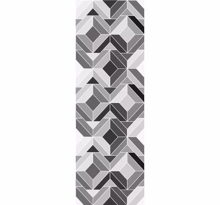 Geometric tapet forme cubice gri - TenStickers