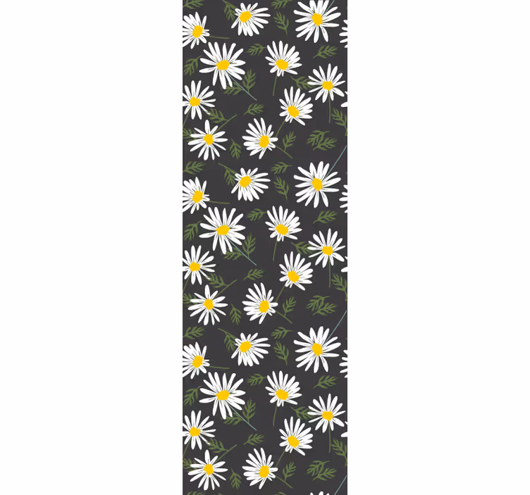 Tapet flori margarete și frunze - TenStickers