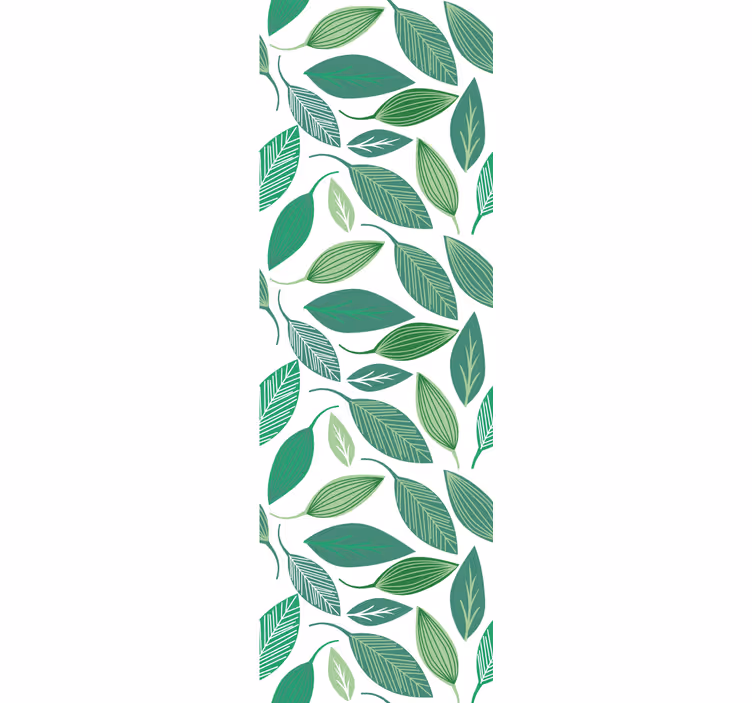 Tapet de frunze elemente botanice verzi - TenStickers