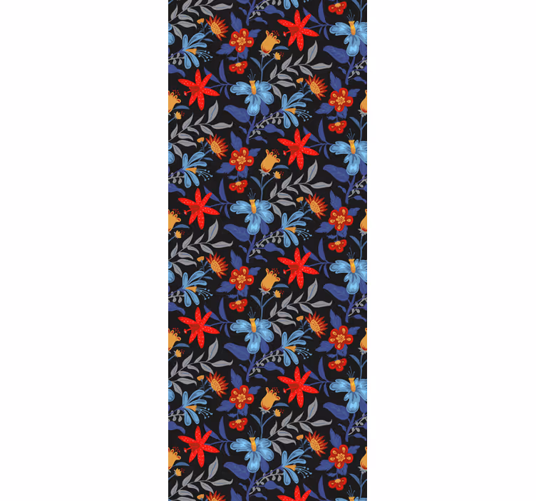 Tapet flori matrice florală vibrantă - TenStickers