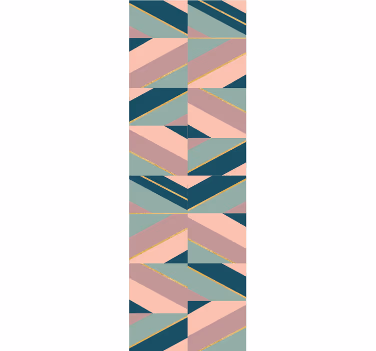 Tapet geometric unghiuri pastel abstracte - TenStickers