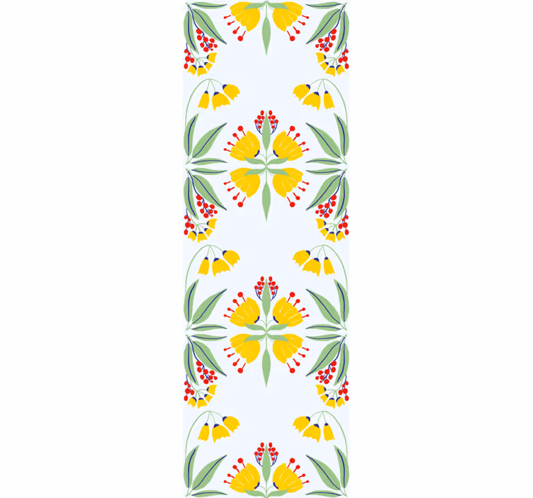 Tapet flori aranjament floral galben - TenStickers