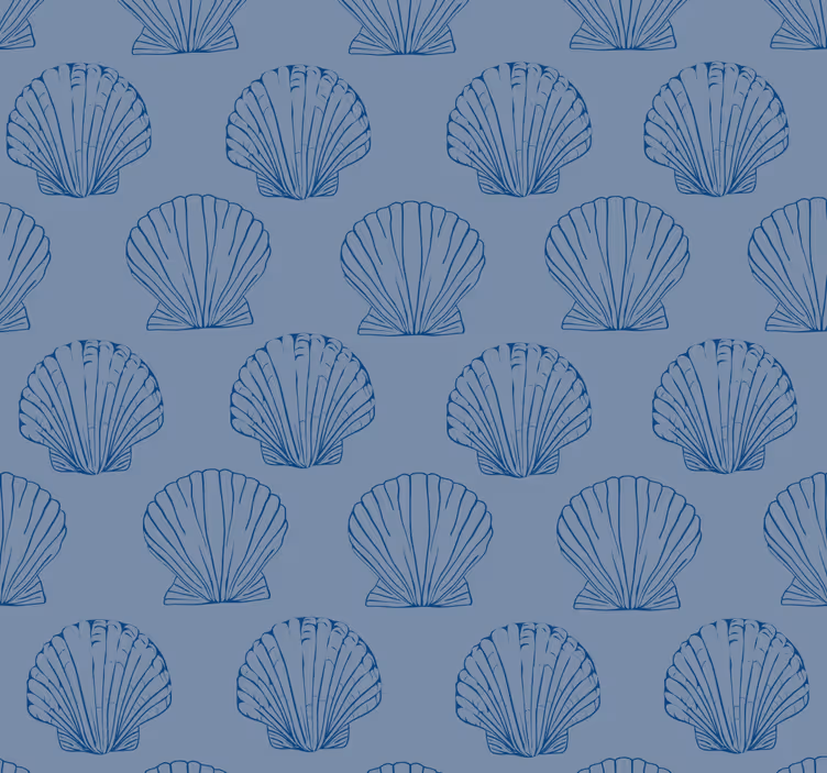 Wallpaper cu peşte repetări de scoici - TenStickers