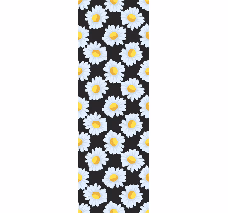 Tapet flori infloreste margarete negre - TenStickers