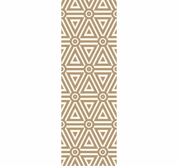 Tapet geometric aranjament triunghiular bej - TenStickers