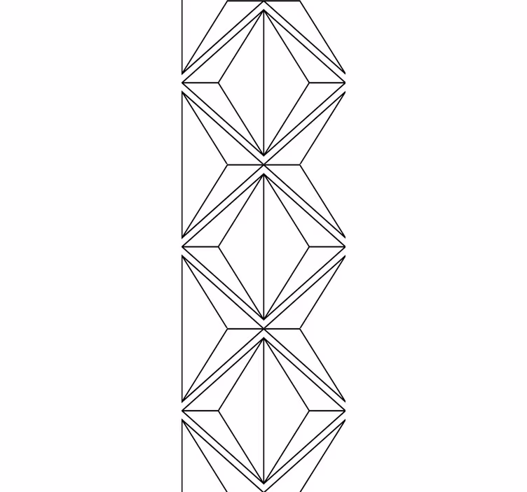 Tapet geometric forme de diamant stilizate - TenStickers