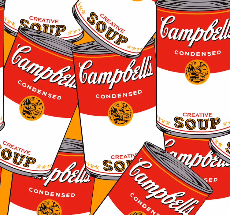 Tapet de artă campbells andy warhol - TenStickers