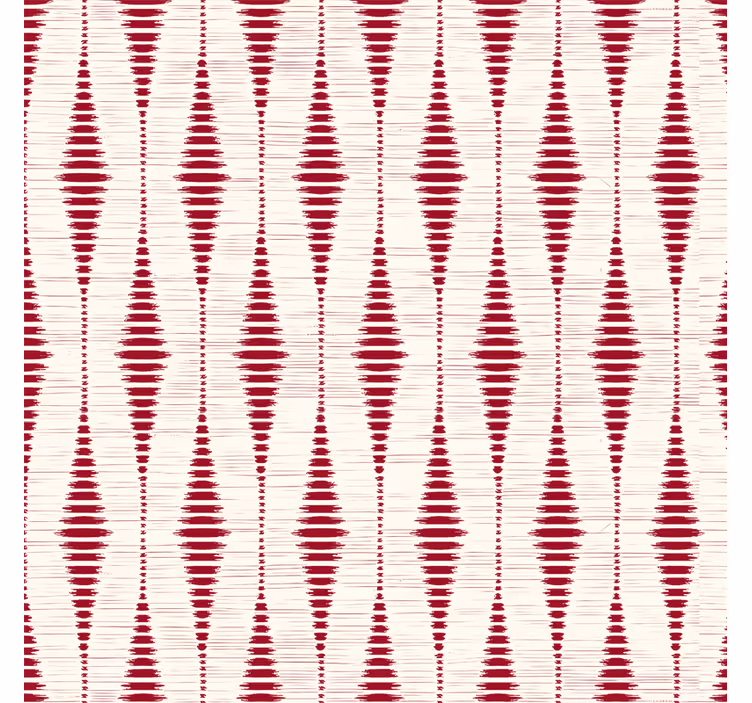 Geometric tapet ikat rabaul roșu - TenStickers