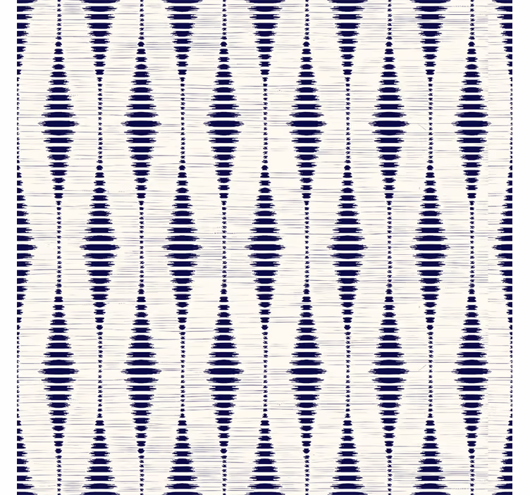 Geometric tapet ikat rabaul albastru marin - TenStickers