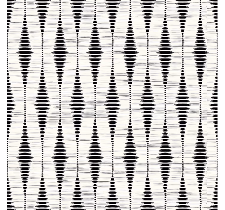 Geometric tapet ikat rabaul negru - TenStickers