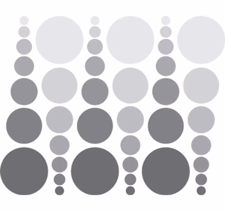 Tapet geometric cercuri colorate în nuanțe de gri - TenStickers