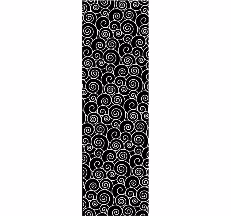 Tapet geometric valuri alb-negru - TenStickers
