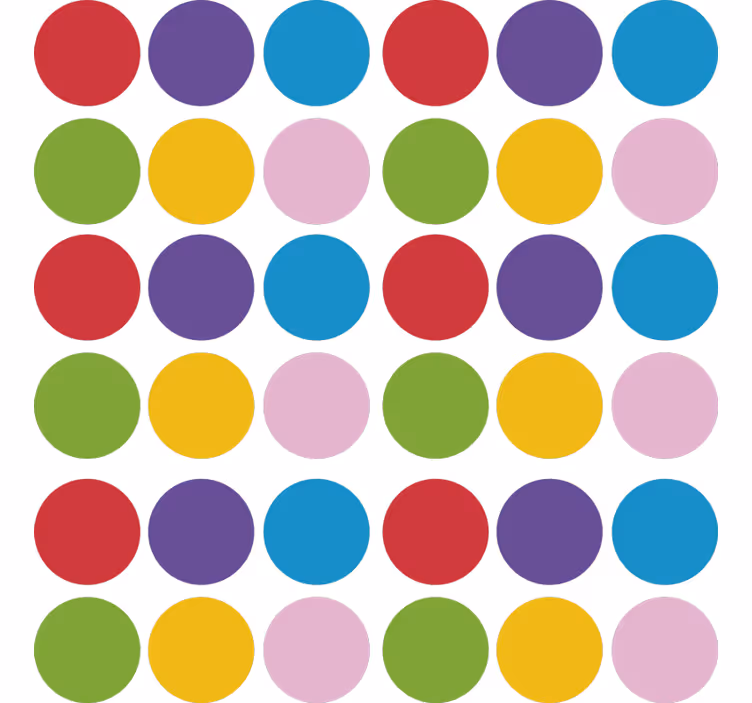 Tapet geometric cu cercuri colorate simple - TenStickers