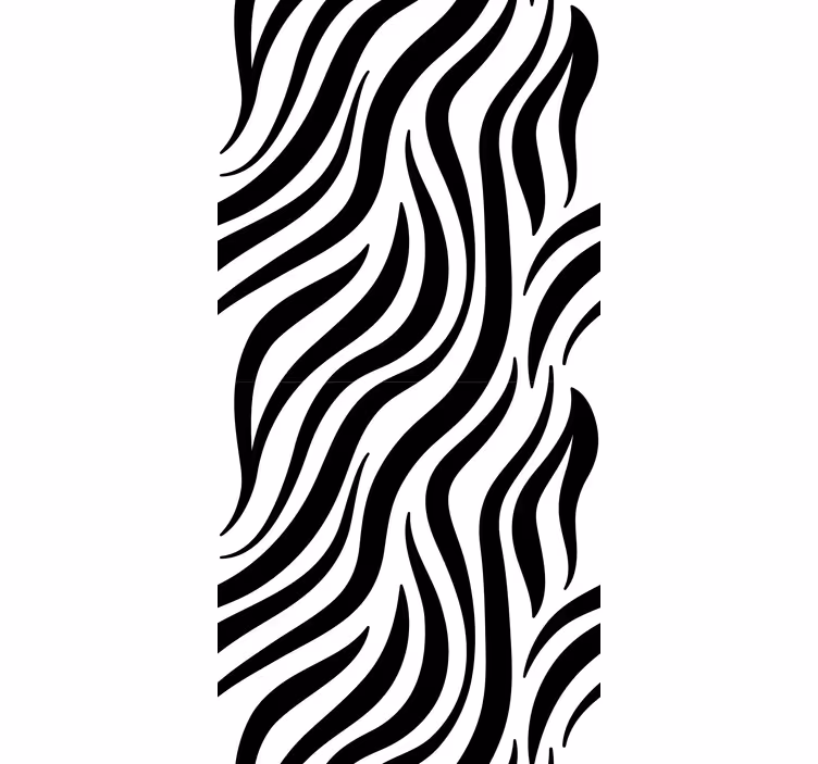 Tapet geometric dungi zebra alb-negru - TenStickers