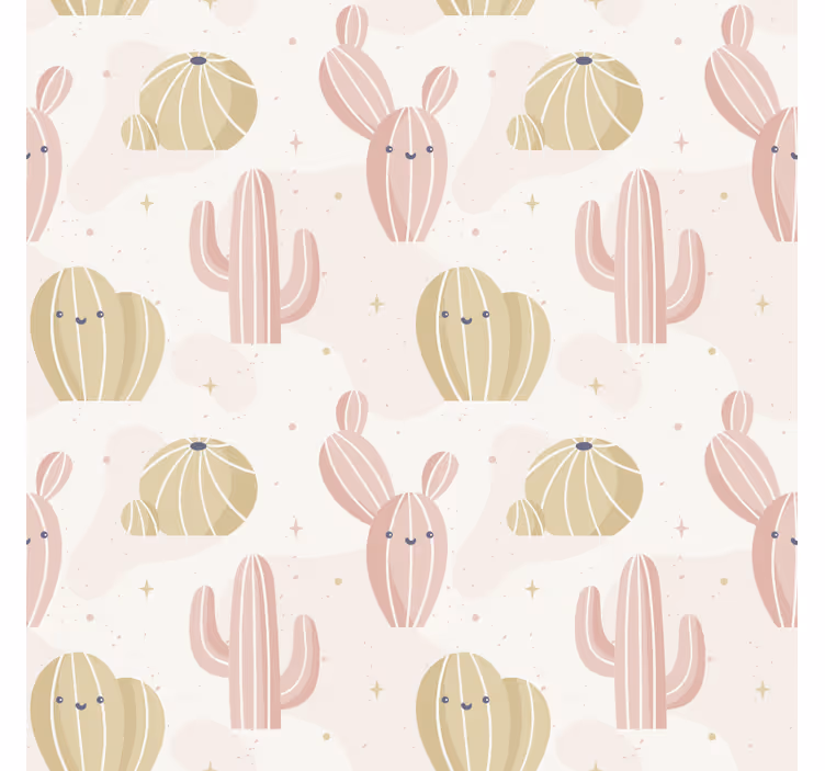 Tapet natura model drăguț cu cactuși - TenStickers