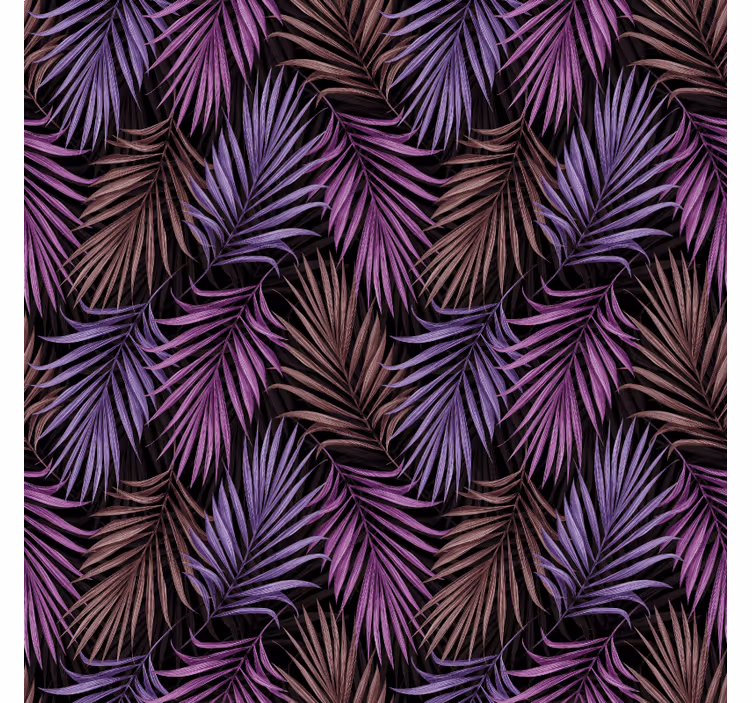 Tapet natura cu motiv de frunze violet - TenStickers