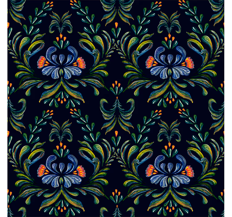 Tapet ornamental cu ornament popular colorat - TenStickers