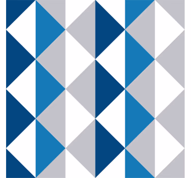 Triunghiuri tapet model albastru clasic - TenStickers