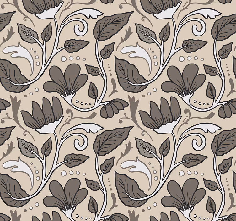Tapet dormitor flori vintage - TenStickers