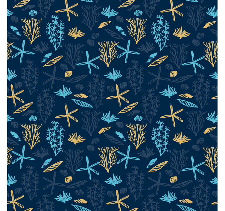 Tapet dormitor design colorat fund de mare - TenStickers