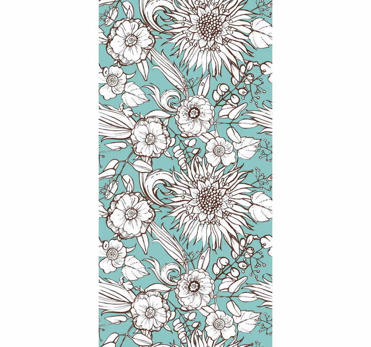 Tapet dormitor cu model de floarea-soarelui - TenStickers
