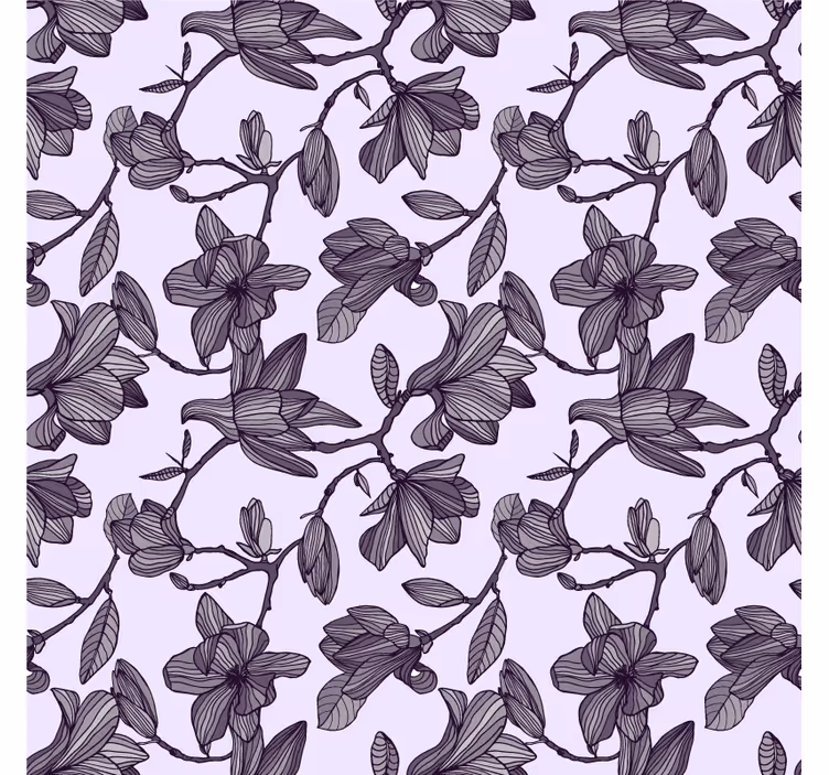 Tapet dormitor design magnolie drăguț - TenStickers