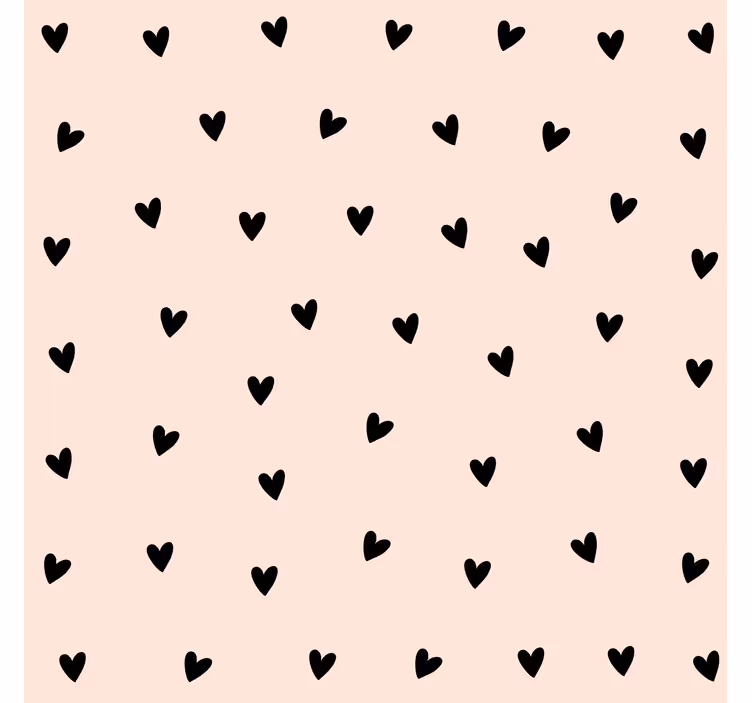 Tapet dormitor model inimi negre - TenStickers