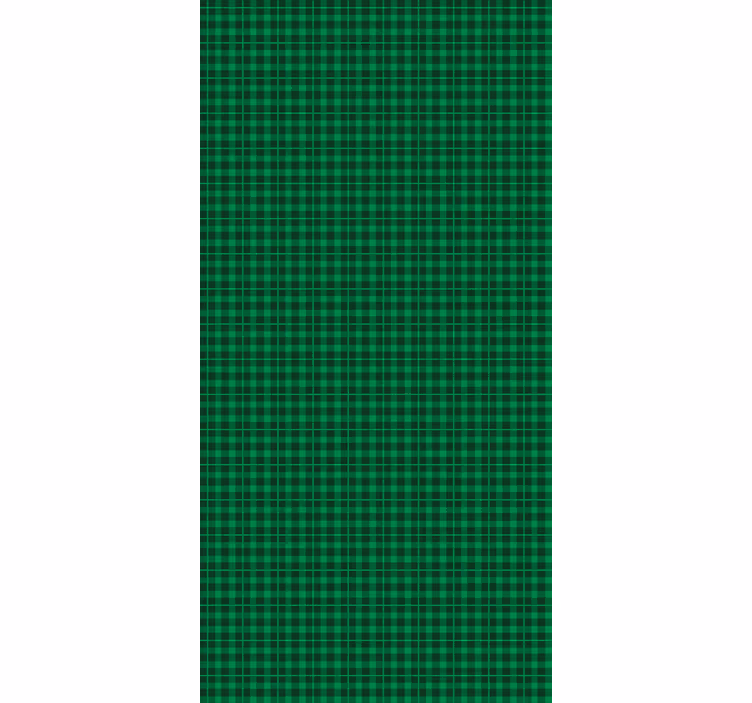 Tapet ornamental model gingham verde - TenStickers