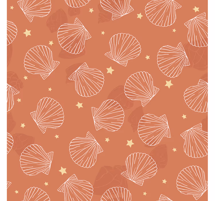 Tapet ornamental cu model de scoici - TenStickers