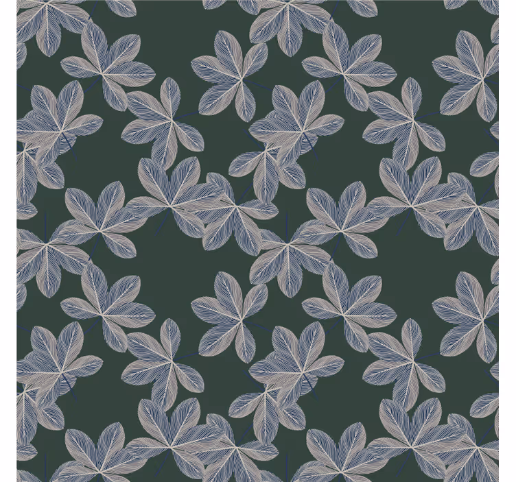 Tapet ornamental cu elemente de frunze botanice - TenStickers