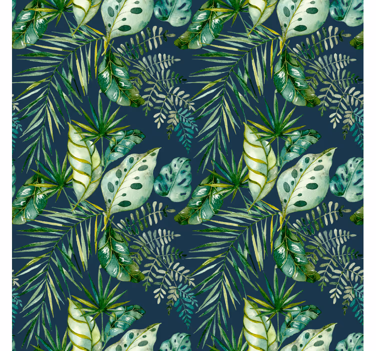 Tapet texturat design vegetal imprimeu junglă - TenStickers