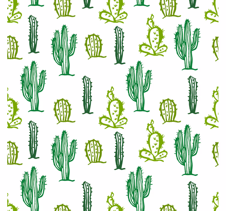 Tapet camera de zi model cactuși verzi - TenStickers