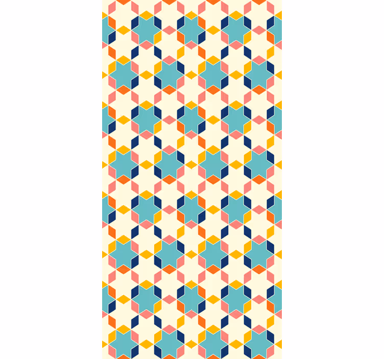 Tapet camera de zi cu teselare geometrică - TenStickers