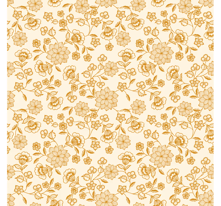 Tapet camera de zi paisley portocalie florală - TenStickers