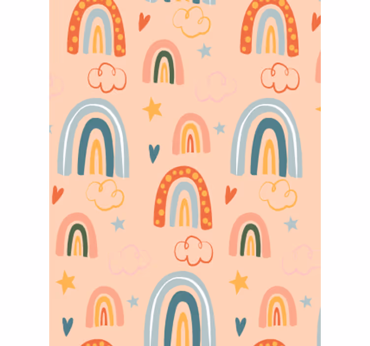 Tapet copii curcubee pastelate simple - TenStickers