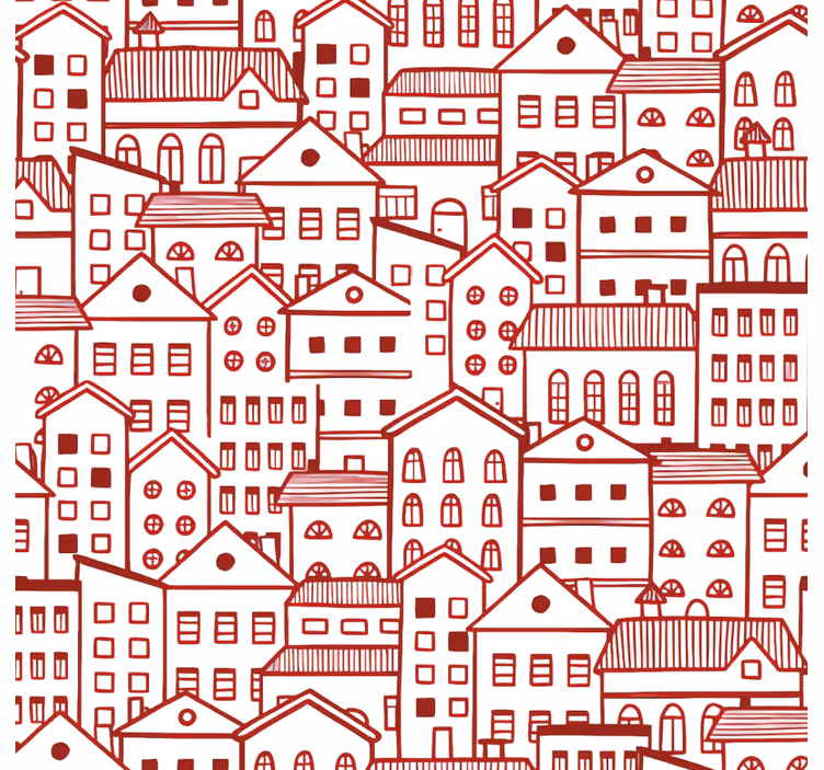 Tapet texturat efect comic modern de oraș - TenStickers