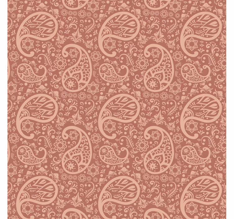 Tapet floral cu model paisley cald - TenStickers