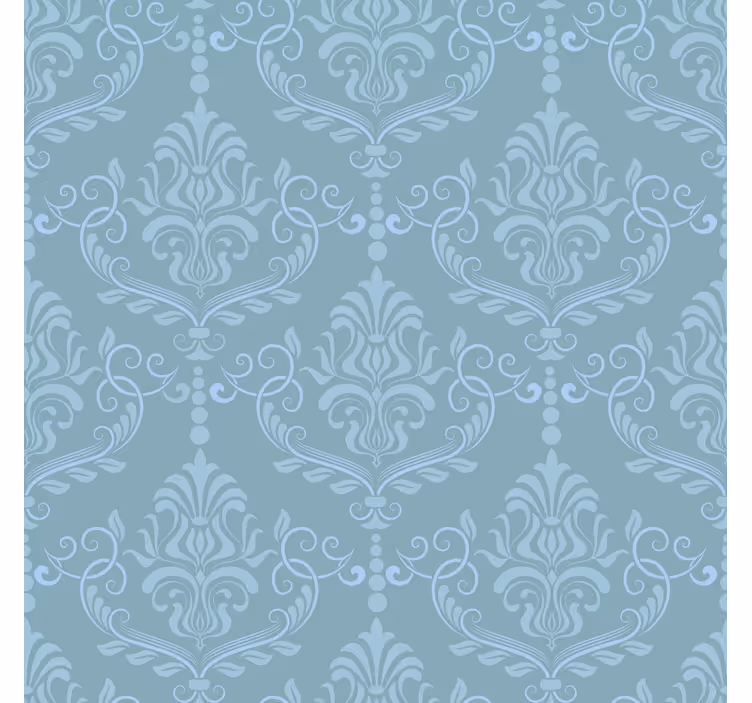 Tapet dormitor baroc elegant albastru - TenStickers