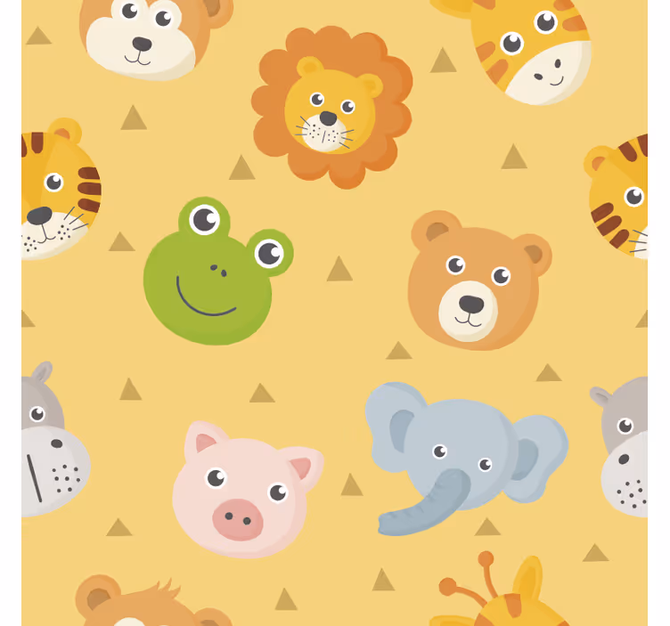 Tapet de animale pentru o zonă de joacă colorată - TenStickers