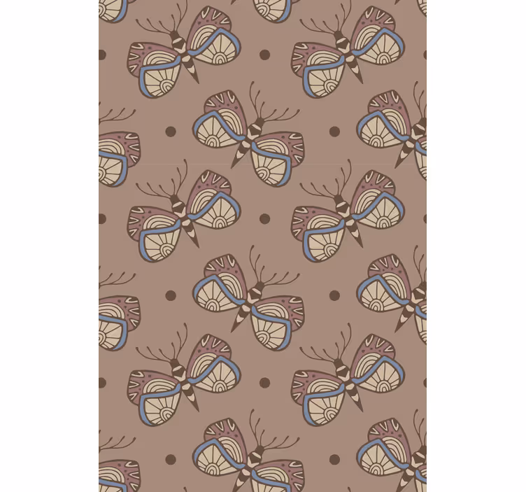 Tapet dormitor fluturi vintage inspiraționali - TenStickers