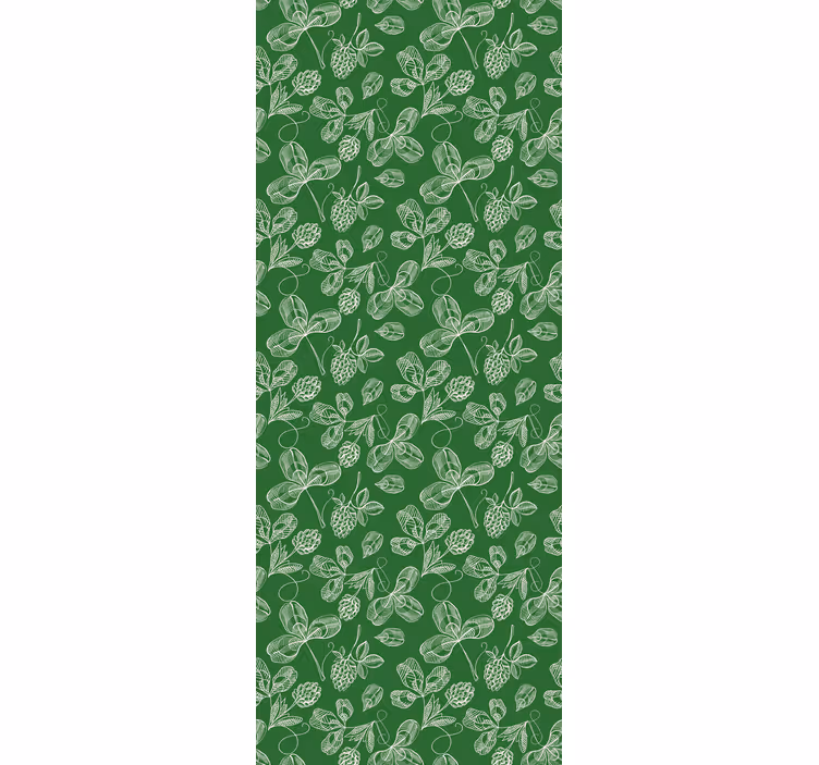 Tapet dormitor model ramuri de magnolie verzi - TenStickers