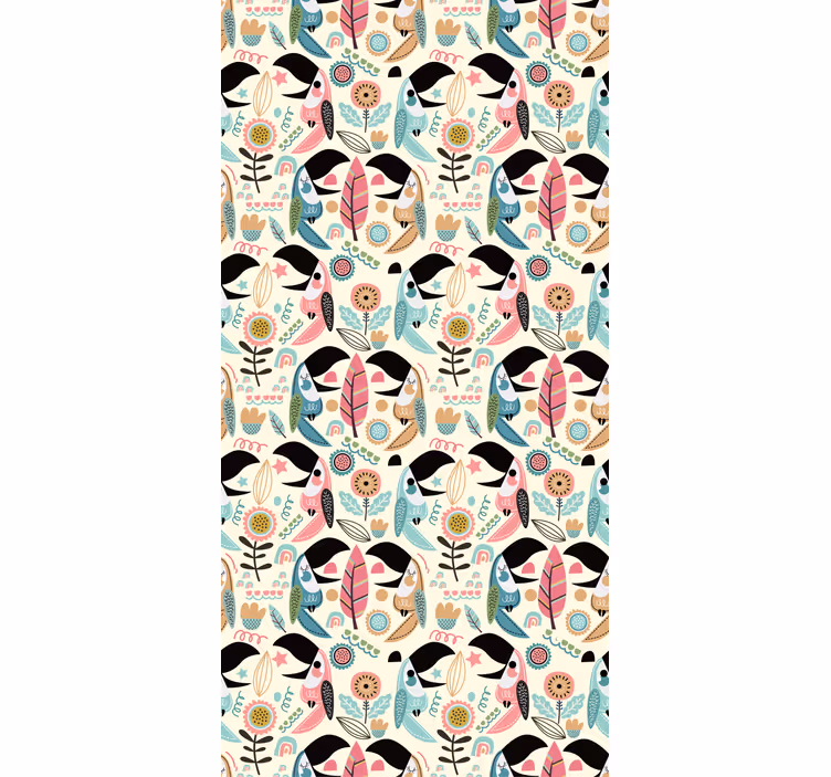 Tapet dormitor model tucan tropical - TenStickers