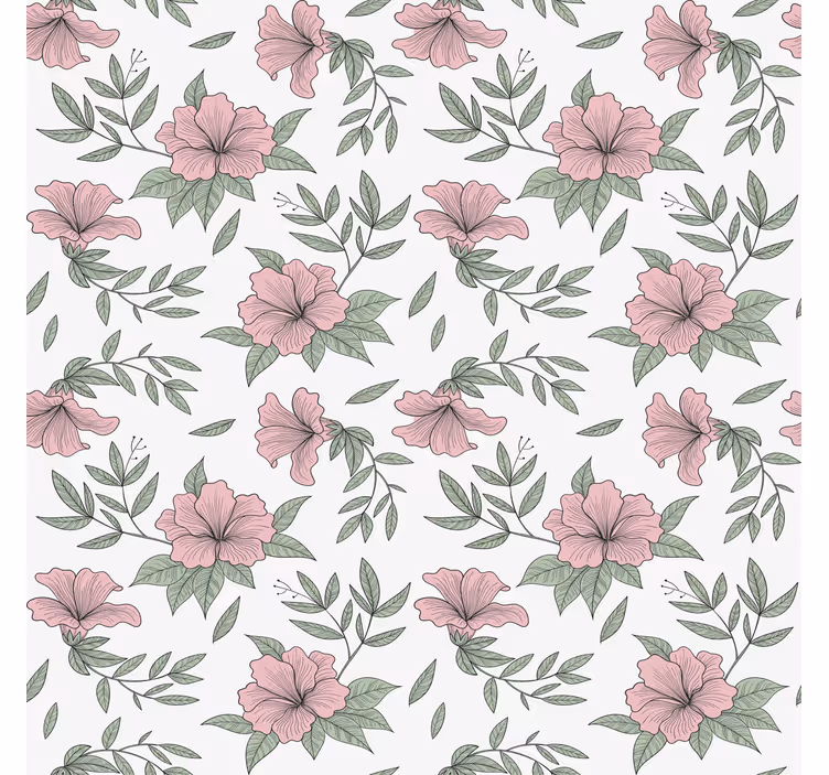 Tapet dormitor cu finisaj floral - TenStickers
