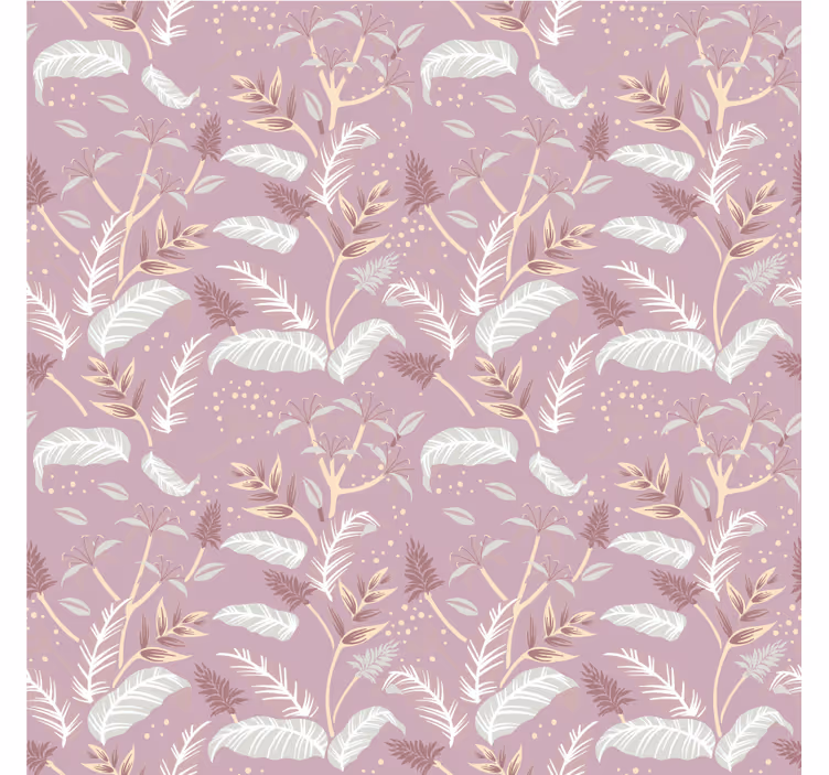 Tapet dormitor cu model de frunze botanice - TenStickers