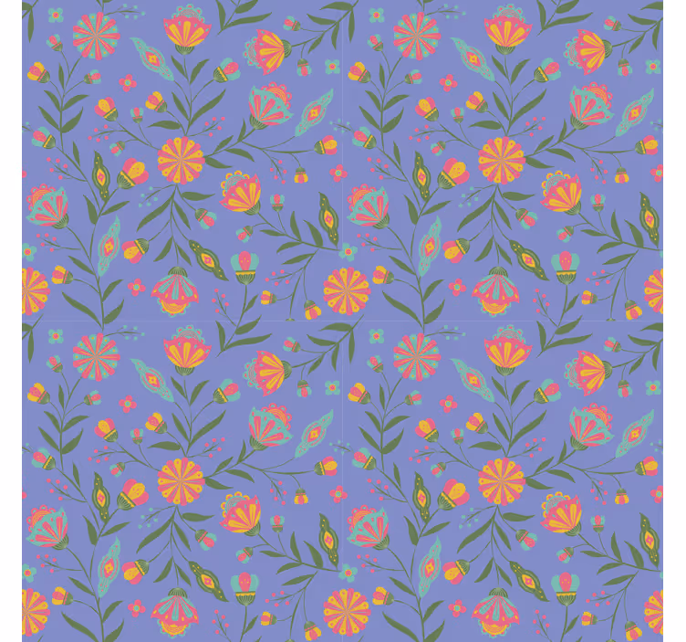 Tapet dormitor cu model floral - TenStickers