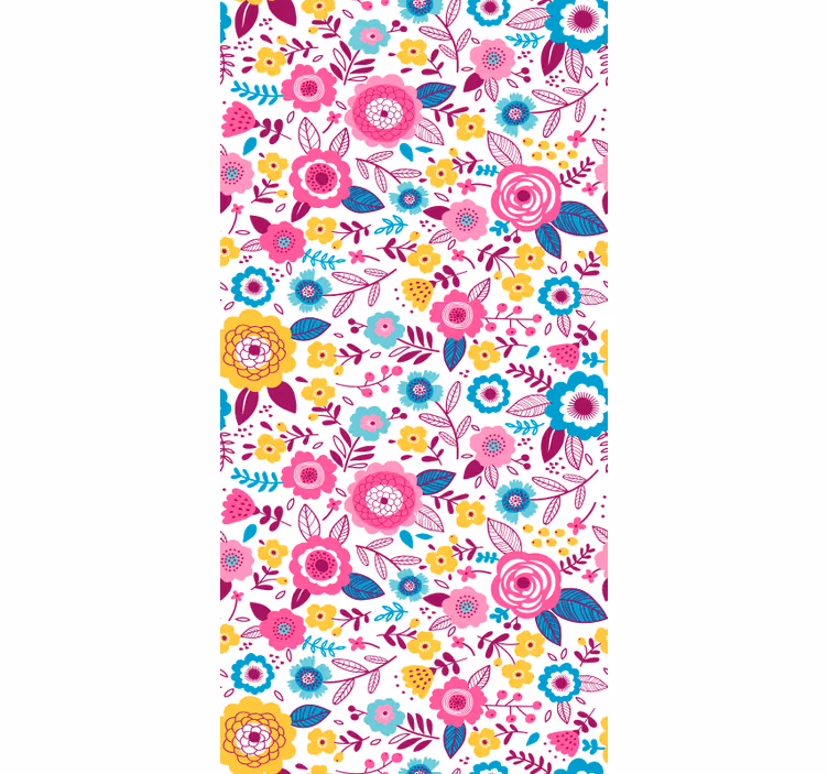 Tapet dormitor motivație botanică vibrantă - TenStickers