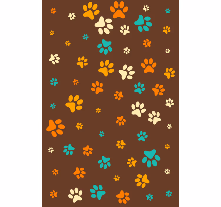 Tapet de animale cu lăbuțe de câine - TenStickers